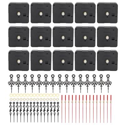 15 шт. Часовой механизм с низким уровнем шума, высокой точностью, часовая стрелка, минутная стрелка, секундная стрелка, крестообразный стежок