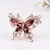 Брошь Новая модная красота женская Золотая брошь из сплава цинка с кристаллами изысканный цветок бабочка насекомое булавки Лидер продаж вечерние подарок