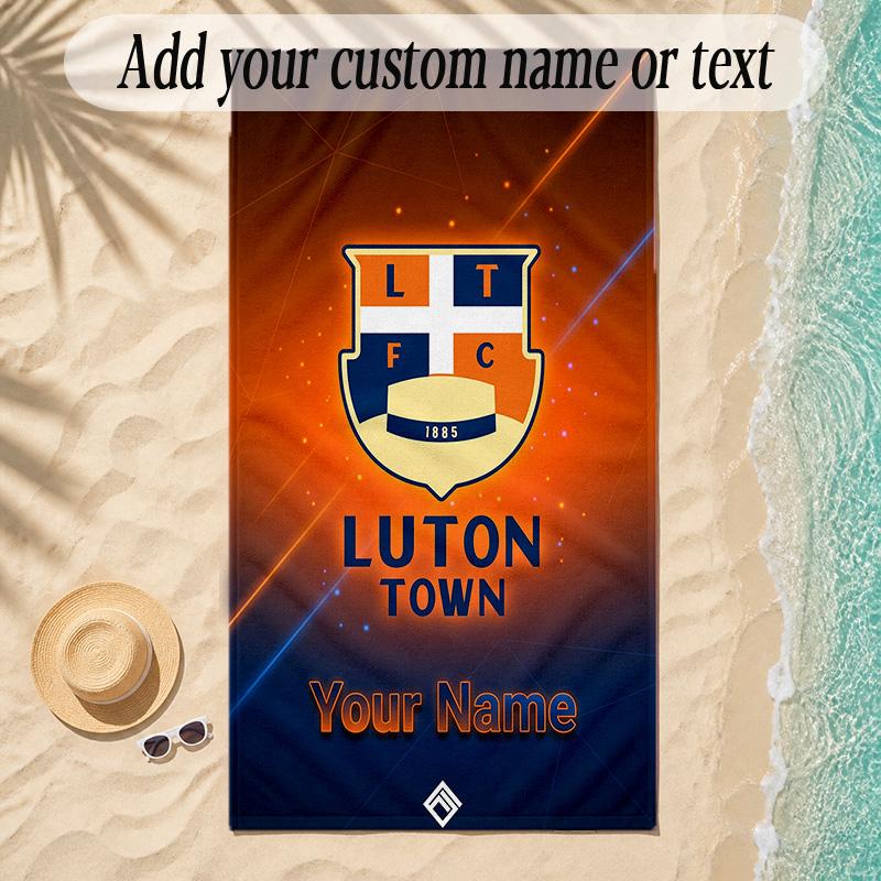 Beach TowelLuton Town Custom Name Text Personalized Soft Towel for Beach Pool Indoor Home Decor Gift