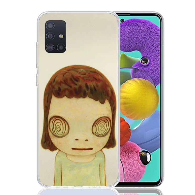 Y-Yoshitomo Nara Phone Case For Samsung Galaxy A52 A32 A22 A12 A02S A50S A30S A51 A31 AA71 Note 20 Ultra 10 S10 Plus Galaxy A52