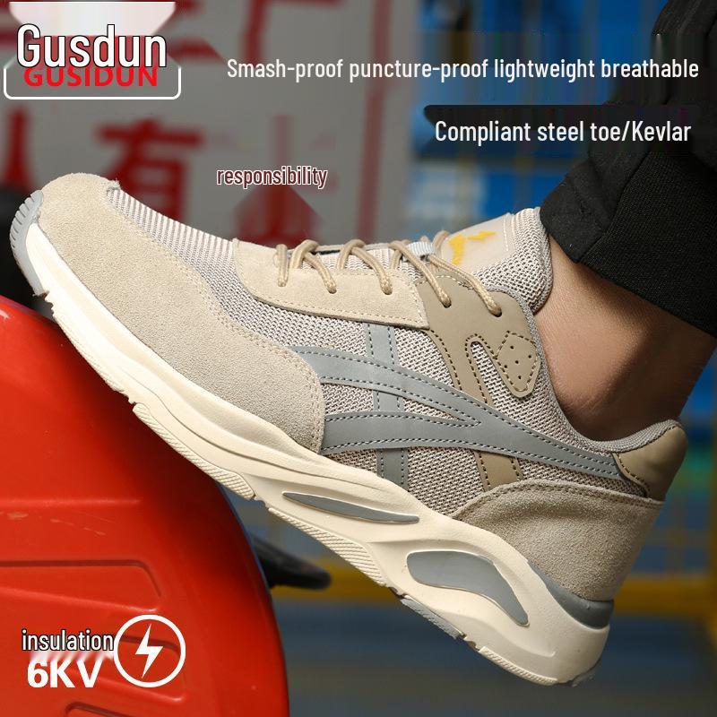 Reflective Safety Shoes: Insulated 6kV Electrician, Anti-Smash, Puncture-Resistant, Lightweight, Fashionable