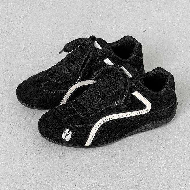 Нишевые ретро красные тонкоподошвенные яблочные туфли мужские пара шнурков универсальные спортивные и повседневные на плоской подошве парные немецкие тренировочные туфли