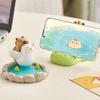 Animal Figurines Capybara Mobole Phone Stand Crocodile Capybara Model Toy  Office Decor