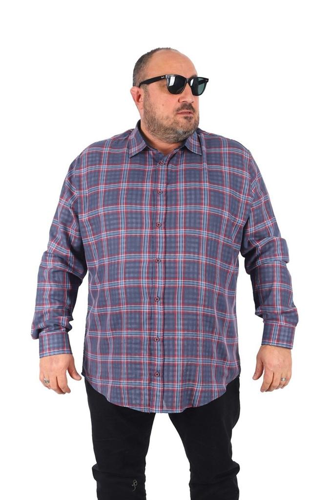 Men's Plus Size Plus Size Shirt Plus Size Men's Plaid Shirt Black