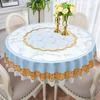 Minimalist Circular Table Cloth Waterproof Oilproof Wash Free Easy To Wipe Tablecloth Household Dining Table Round Tablecloth