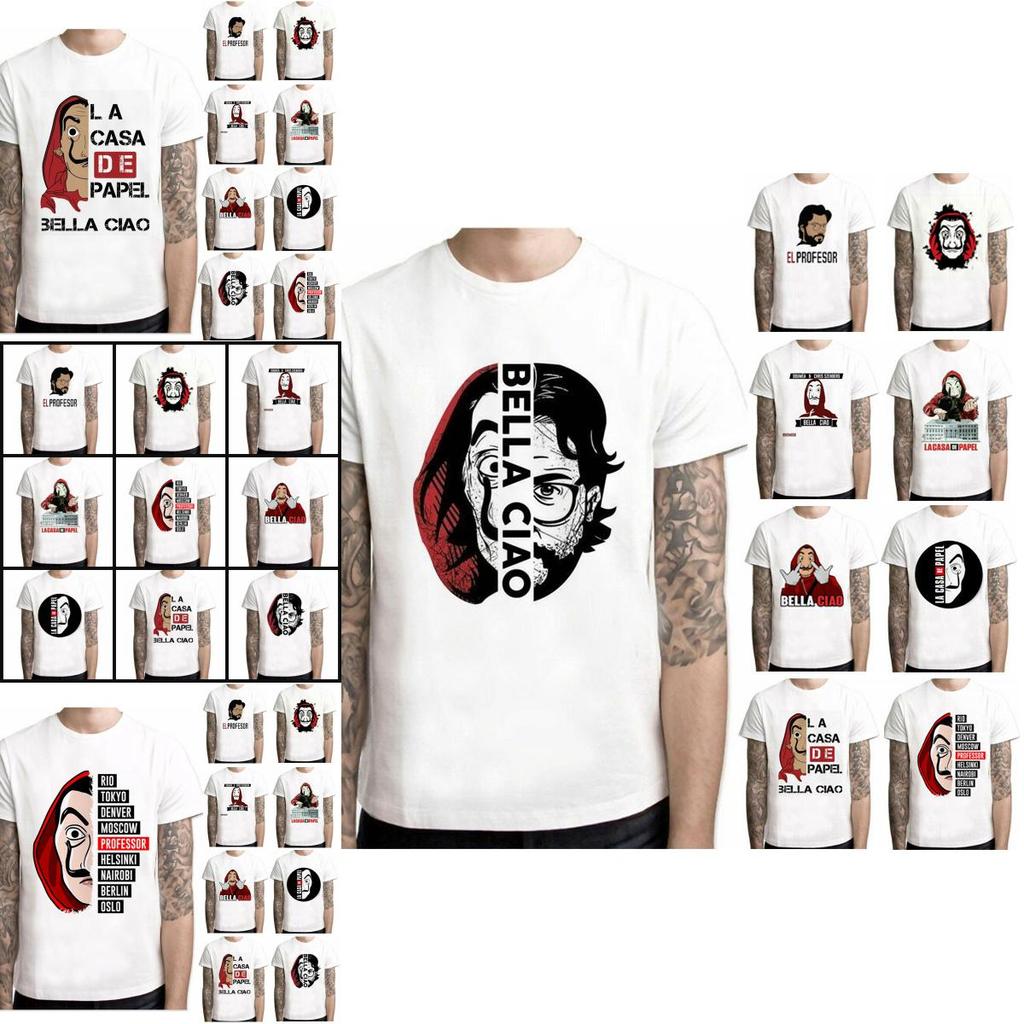 La Casa De Papel T Shirt Money Heist Tv Series Homme Tops House Of Summer Paper