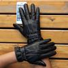PU Water Washed Leather Three Line Three Strength Gloves Autumn and Winter Bike Riding Warm Men's Gloves Leather Gloves