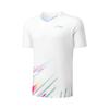 Li Ning Badminton Series Color Block эластичный спортивный бадминтон соревнования повседневный спортивный костюм унисекс спортивный костюм белый черный AATU025-2