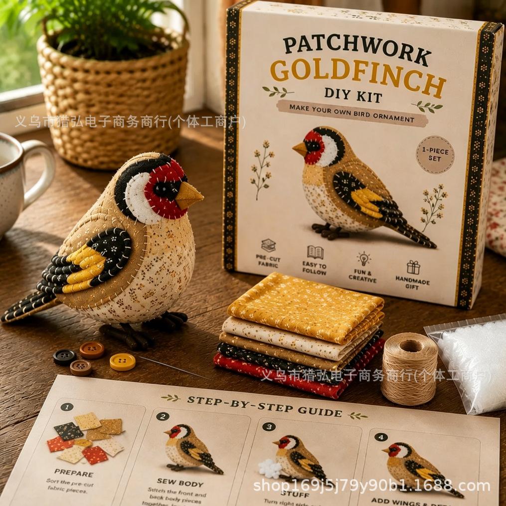 DIY Sewing Kit Stuffed Animal Craft Patchwork Mouse Plush Toy Making Set Handmade Educational Gift for Kids Adults