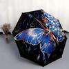1pc Butterfly Flowers Mandala Artwork Umbrella with Plastic Handle,Suitable for All Seasons Home Travel Outdoor UmbrellaDD158