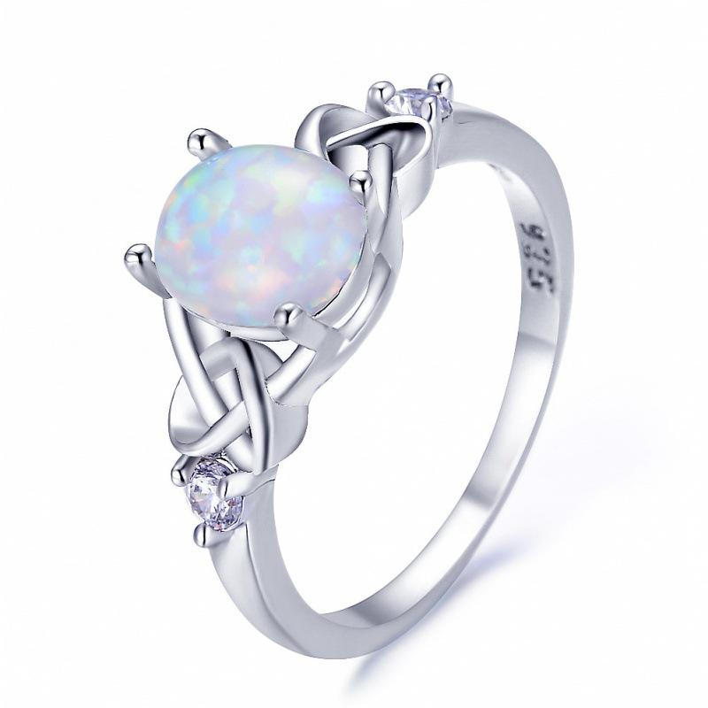 wih new goose egg white women's creative opal popular jewelry women's accessories ring