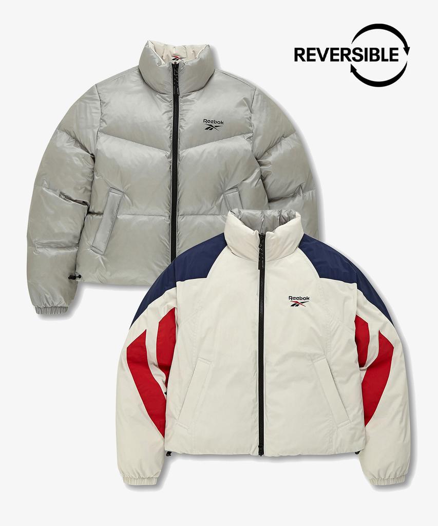 Reebok Векторная двусторонняя укороченная пуховая куртка (W) - бежевый