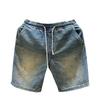 2023 Men's Retro Denim Shorts: Trendy, Casual, Straight-Fit, All-Match, Loose Summer Pants