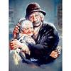 Old Couple DIY 5D Diamond Painting Full Round Resin Rhinestones Mosaic Cartoon Diamond Embroidery Cross Stitch Home Decor Gift