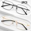 2Pcs Myopia Glasses Ultra Light Polygonal Men'S Eyeglass Frame Optical Prescription Men'S Eyeglass Frame