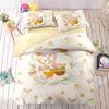 Cartoon Motif,Microfibre Bedding Sets, Children's Bed Linen with Zip Room Decor Duvet Cover for Teenagers Adult 3-Piece