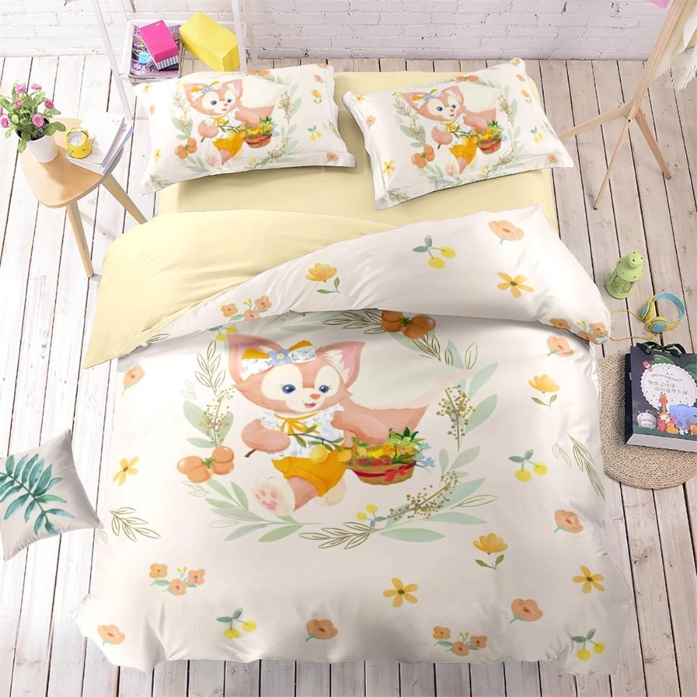 Cartoon Motif,Microfibre Bedding Sets, Children's Bed Linen with Zip Room Decor Duvet Cover for Teenagers Adult 3-Piece