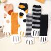 Women's Cute Cat Paw Socks Winter Thickened Coral Velvet Socks Soft Mid-calf Socks