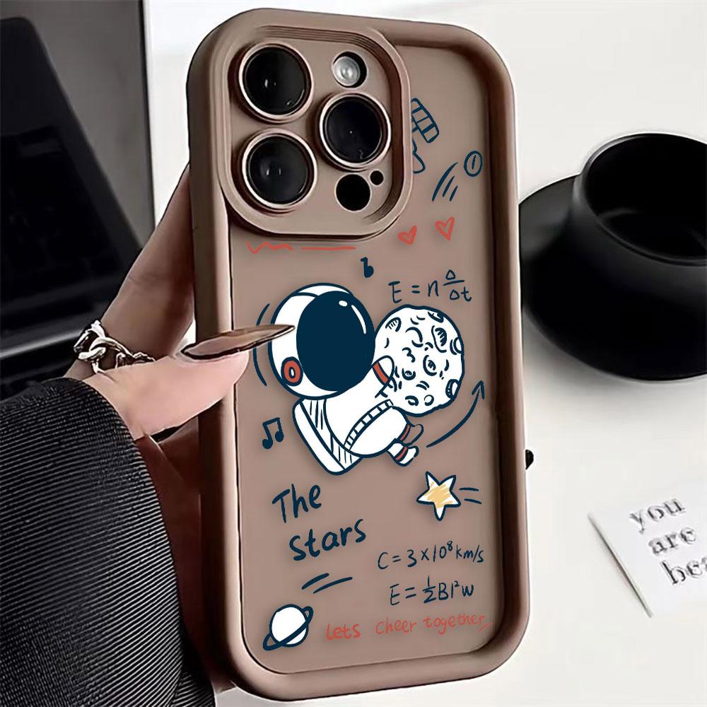 Cartoon Astronaut Space Phone Case For Realme C85 C83 C75 C71 C67 C65 C63 C55 C53 C35 C33 C31 C30 C21 C20 NOTE 80 GT 3 6 Case