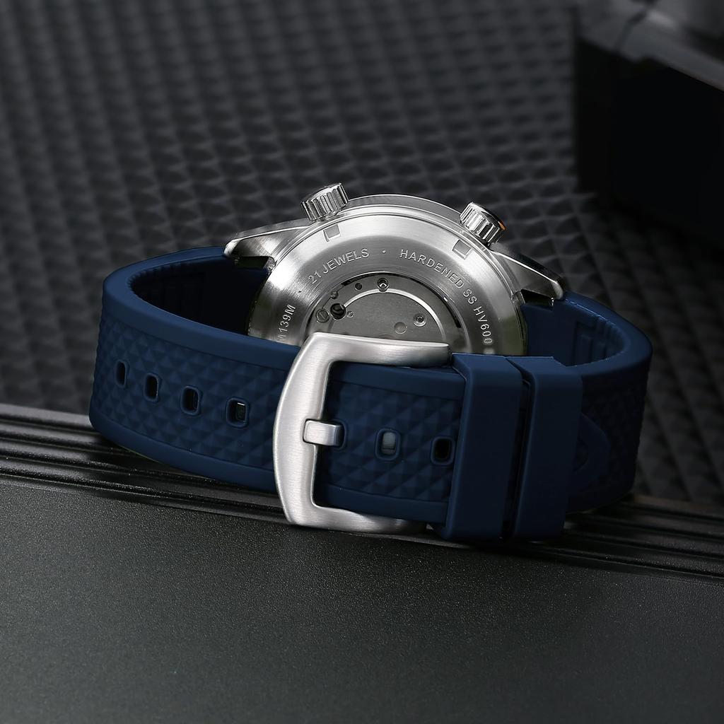 BERNY Часы Механические часы Часы Часы Автоматические часы для дайвинга 20ATM сапфировое стекло удобные силиконовые функции автоматического и ручного завода Мужские Мужские