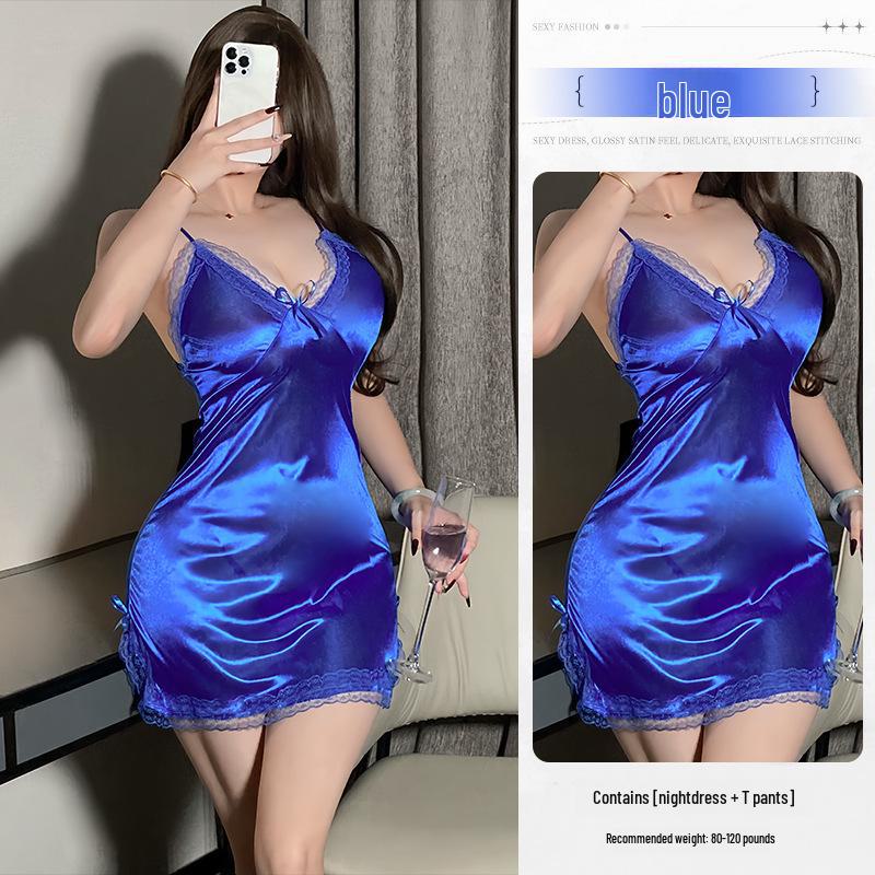 Соблазнительный комплект кружевного нижнего белья с подтяжками - ночная рубашка Pure Desire