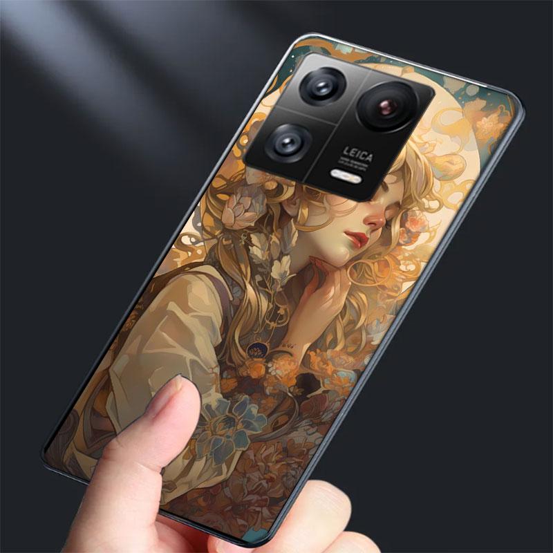Exquisite Women's Loish Style Flowers Phone Case For Xiaomi Poco F7 Ultra X7 X6 M8 M7 M6 M4 M3 Pro X4 Mi 15 15T 14 14T 12T 12S 1