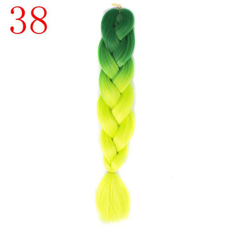 Ombre Hair Jumbo Braids Волосы Синтетические наращивания волос для женщин Розовый Красный Синий 102 Доступных цвета