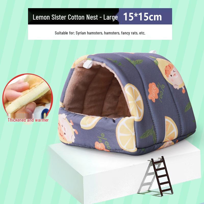 Зимнее теплое хлопковое гнездо для маленьких питомцев: Хомяки, Шиншиллы, Ежи, Белки и Кролики