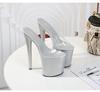 Women's Summer High-heeled Shoes Stiletto Sexy Waterproof Platform Hate Sky High Ultra-high Slippers 1986 Series 20cm Heel 10cm Platfrom LFD