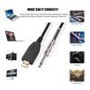 Позолоченный USB на 6,35 мм кабель для электрогитары с двойным экранированием и шумоподавлением