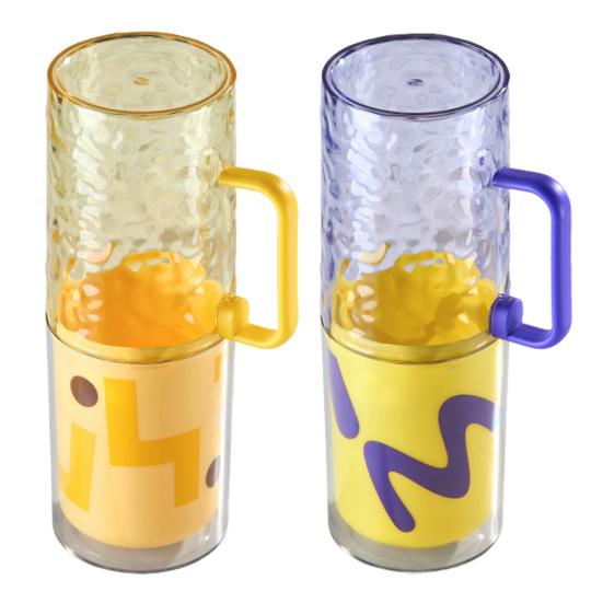 Большой стакан для полоскания рта 3 в 1, портативный дорожный стакан с разделителем, прочный корпус, защелкивающаяся конструкция, компактный, легкий стакан для полоскания рта