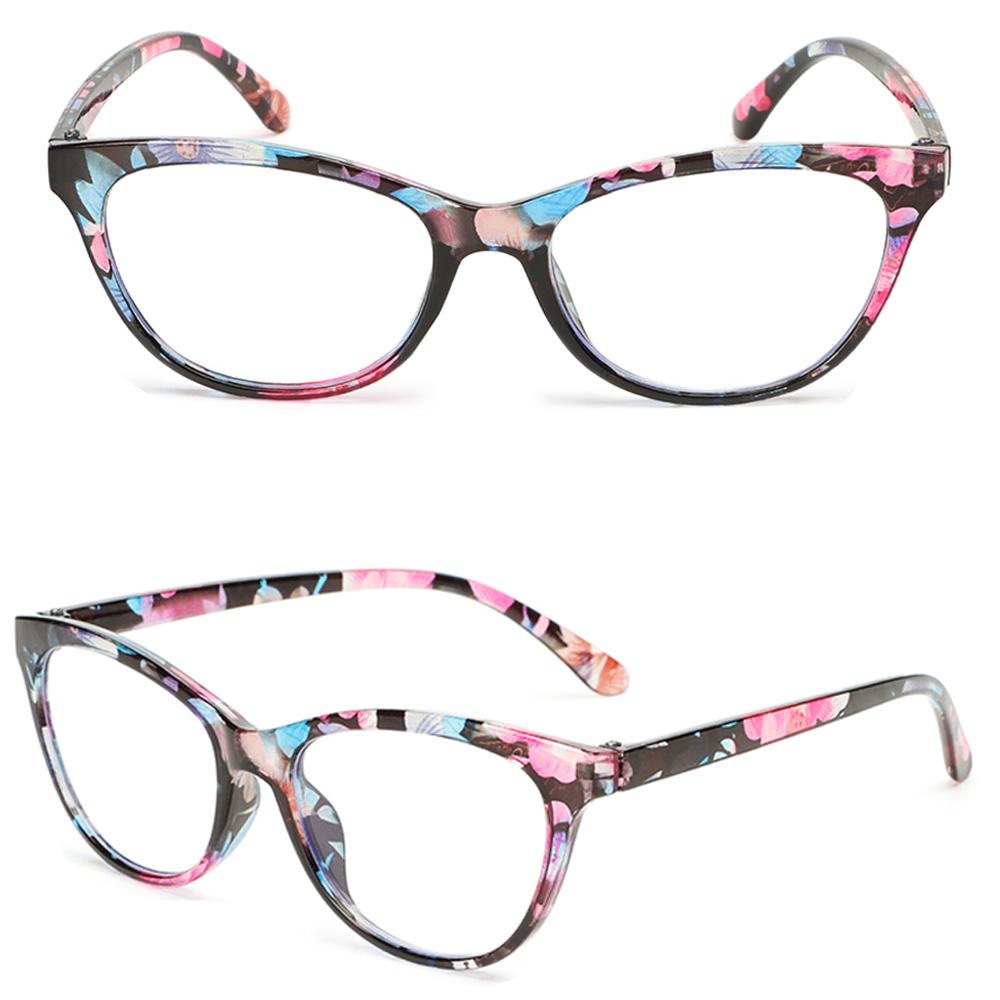 Flowers Elegant Anti-Blue Light Eyeglasses Presbyopic Glasses Eye Protection Reading Glasses