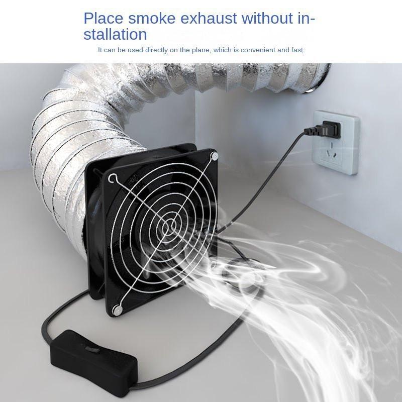 Регулируемая скорость Поглотитель припоя ESD Вентилятор-вытяжка дыма Труба Воздуховод Вытяжной вентилятор Бытовой Труба Труба Вентиляционный вентилятор 12*12*3.8см