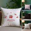 Elegant Strawberry Flowers Print Pillow Case Printed Brushed Fleece Pillow Baby Skin-Touch Eco-Friendly Dye-Sublimat
