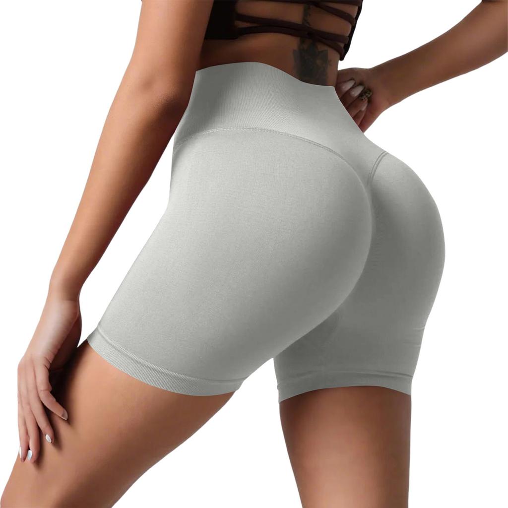 Женские повседневные шорты для йоги Peach Butt с высокой талией, для занятий фитнесом, телесного цвета, с высоким отскоком, для бега, три четверти