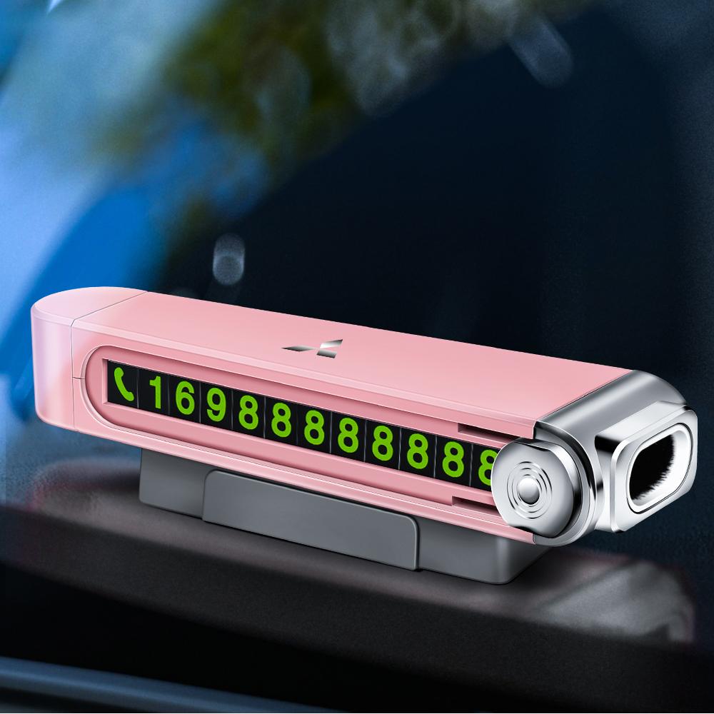 Metal Car Temporary Parking Telephone Number Plate Emergency Broken Window For Mitsubishi Ralliart Lancer Outlander ASX Galant