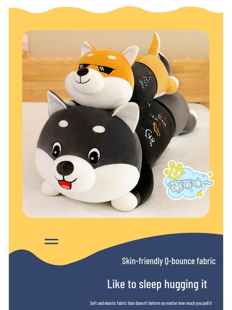 Большая мягкая плюшевая подушка-собака хаски - Утешительная кукла для детей