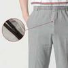 WTEMPO XL-5XL Весна Лето Осень Зима Однотонные Повседневные Длинные Брюки Мужские Хлопково-Льняные Эластичные Средняя Посадка Большой Размер Дышащие Свободные Карманы Брюки