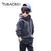 Autumn Winter Boys' Sports Suit Children Hooded Cardigan Jacket +Pants Warm Suits Two-Piece Casual Plus Velvet Thickening Sports Sets