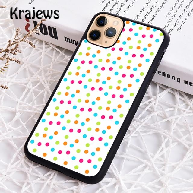 Krajews Чехол-накладка с разноцветным горошком Для iPhone 17 Air 16 15 14 plus 11 12 13 pro max чехол Ракушка Fundas