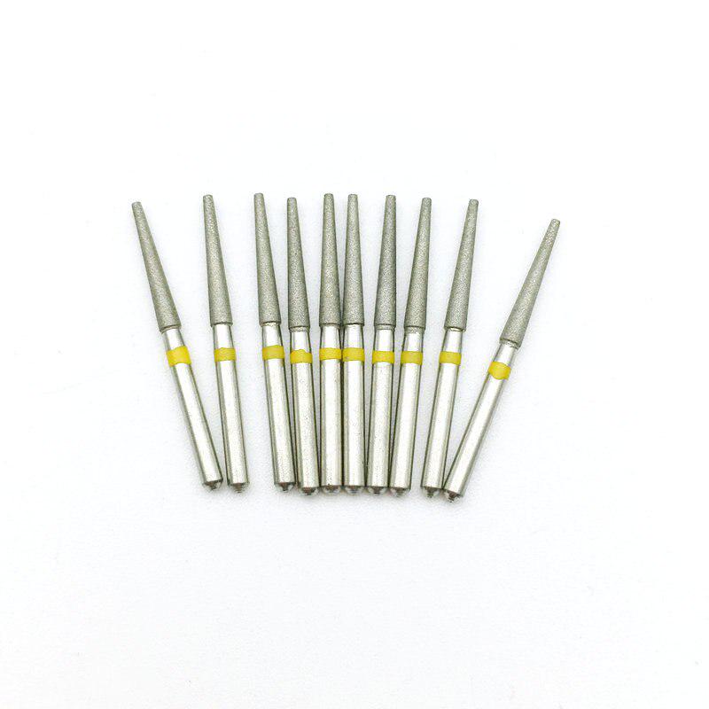10 шт., стоматологические алмазные боры, боры для стоматологии, высокоскоростные наконечники, сверхтонкие FG 1,6 мм, TF-13EF