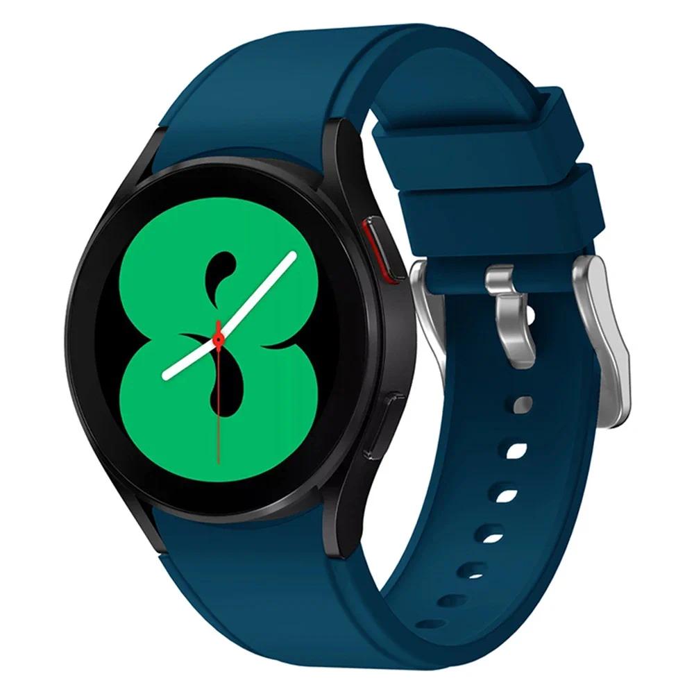 Силиконовый ремешок 20 мм для Samsung Galaxy Watch 7 6 5 4 44 мм 40 мм 5 Pro 45 мм Без зазора Удобный ремешок для часов 6 Classic 47 мм 46 мм