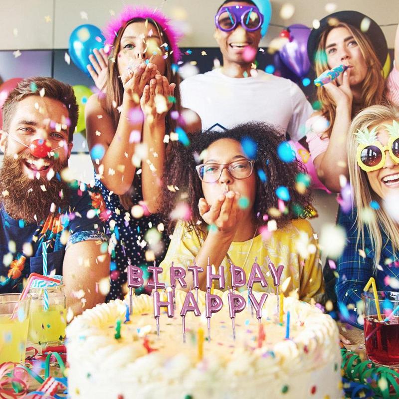 Happy Birthday Gold Letter Candle Silver Happy Birthday Candle Party Birthday Candle Anniversary Celebration Birthday Candle