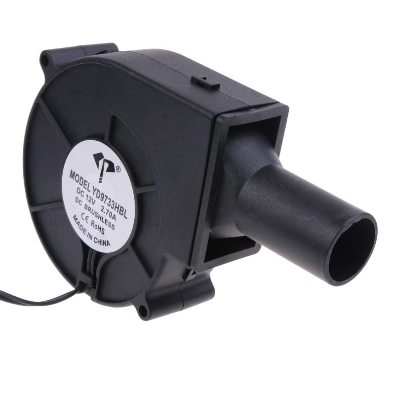 DC12v 2.7A 9733 Barbecue Grill Centrifugal Turbo Blower with Air Outlet Large Air Volume High-speed Cooling Fan 4600RPM