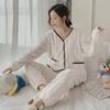 Women's Plus Velvet Flannel Pajama Set - Sweet, Warm, Solid Color Homewear for Autumn and Winter