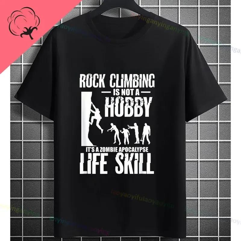 Rock Climbing Climber Bouldering Graphic Design Tshirt Pure Cotton Casual Shortsleev Outdoor Clothing Unisex Clothse