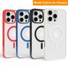 Модный беспроводной зарядный чехол для Magsafe для iPhone 16 15 14 13 11 12 Pro Max 16 Plus Магнитный бампер Прозрачные чехлы Чехол