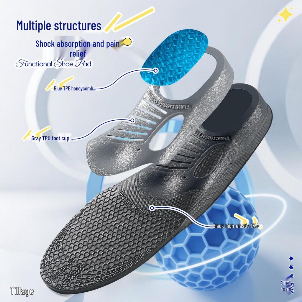 Дышащие ортопедические стельки из ЭВА для поддержки свода стопы и амортизации при игре в баскетбол и беге