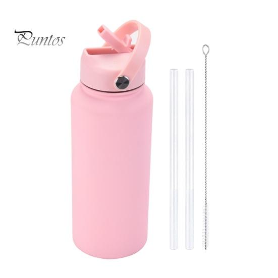 1000ml Stainless Steel Water Bottle with Straw BPA-Free Leak-Proof Insulated 24 Hours Cold 12 Hours Hot Sport Bottle