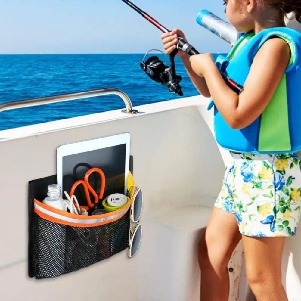 with Reflective Strips Marine Organizers Portable Deck Storage Pouch for Fishing